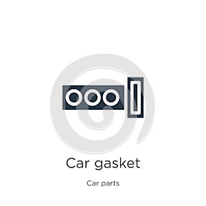 Car gasket icon vector. Trendy flat car gasket icon from car parts collection isolated on white background. Vector illustration