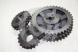 Car gears white background photo