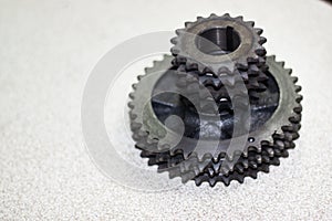Car gears white background photo