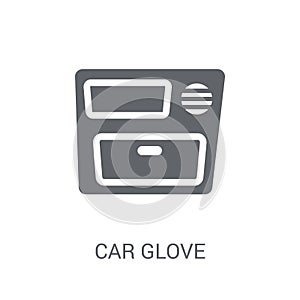 car glove compartment icon. Trendy car glove compartment logo co