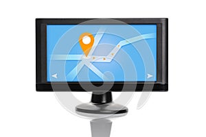 Car GPS Navigation Device Isolated on White Background