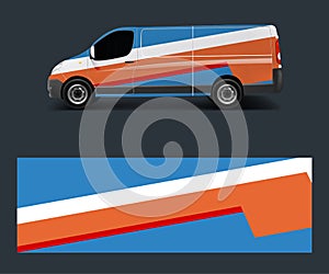 Car graphic abstract stripe designs vector. abstract lines design concept for truck and vehicles van graphics vinyl wrap