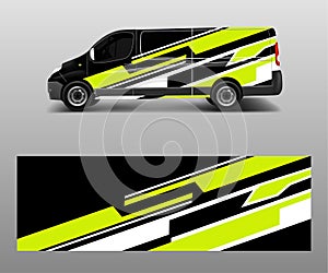 Car graphic abstract stripe designs vector. abstract lines design concept for truck and vehicles van graphics vinyl wrap