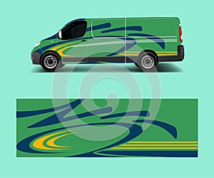 Car graphic abstract stripe designs vector. abstract lines design concept for truck and vehicles van graphics vinyl wrap