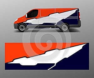 Car graphic abstract stripe designs vector. abstract lines design concept for truck and vehicles van graphics vinyl wrap