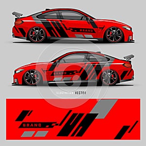 Car graphic vector. abstract lines with gray background design for vehicle vinyl wrap_20200317