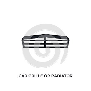 car grille or radiator grille isolated icon. simple element illustration from car parts concept icons. car grille or radiator