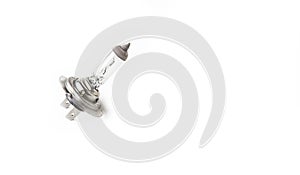 Car H7 Halogen bulb isolated on white background.