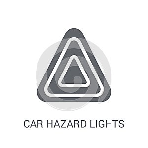 car hazard lights icon. Trendy car hazard lights logo concept on