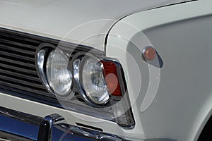 Car headlamp and grill detail