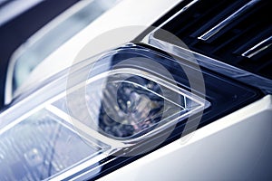 Car Headlight Closeup