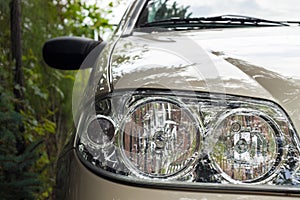 Car headlight detail