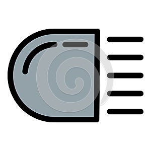 Car headlight icon outline vector. Auto part