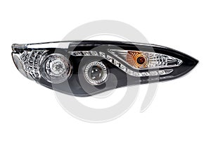 Car headlight with led lamps