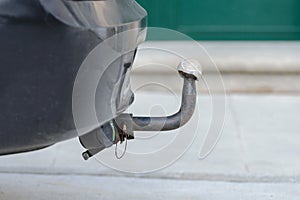 Car hitch close-up