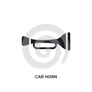 car horn isolated icon. simple element illustration from car parts concept icons. car horn editable logo sign symbol design on