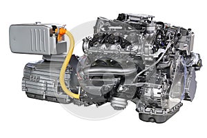 Car hybrid engine isolated
