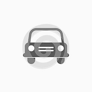 Car icon, vehicle vector, transport illustration