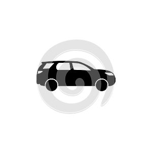 Car icon in black simple design on an isolated background. EPS 10 vector