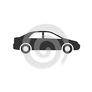 Car icon black on white background.vector Illustration. symbol. logo graphic