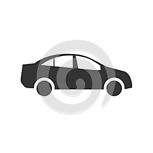 Car icon black on white background.vector Illustration. symbol. logo graphic