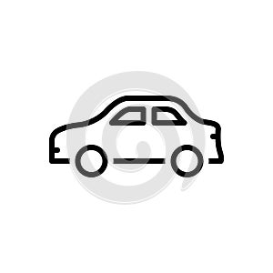 Black line icon for Car, conveyance and carriage photo