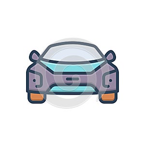 Color illustration icon for Car, conveyance and transport photo