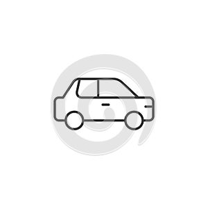 Car icon in flat style. Automobile vector illustration on isolated background. Transport sign business concept