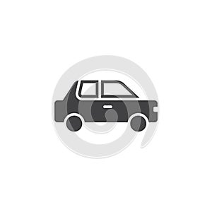 Car icon in flat style. Automobile vector illustration on isolated background. Transport sign business concept