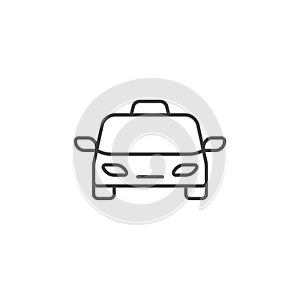 Car icon in flat style. Automobile vector illustration on isolated background. Transport sign business concept