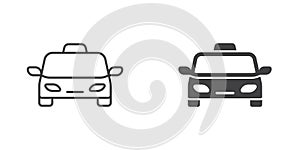 Car icon in flat style. Automobile vector illustration on isolated background. Transport sign business concept