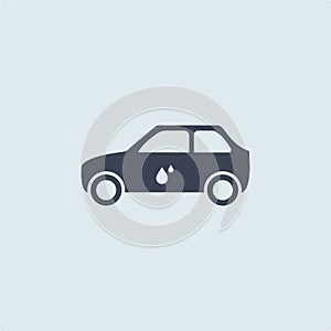 Car icon gas, benzin. diesel, petrol, gasoline in flat simple style for web. vector symbol automobile