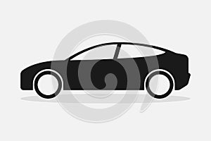 Car. Car icon, isolated. Black Car vector icon. Automobile. Vector illustration photo