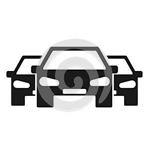 Car icon isolated on white background. Automobile symbol, vector concept. Automotive sign, web shape