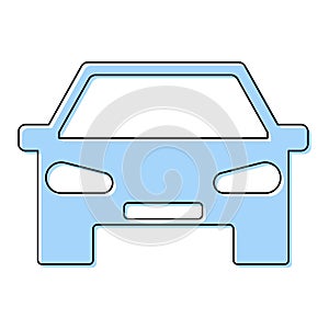 Car icon isolated on white background. Automobile symbol, vector concept. Automotive sign, web shape