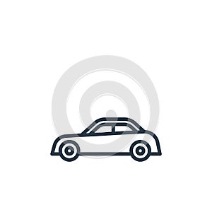 car icon vector from vehicles concept. Thin line illustration of car editable stroke. car linear sign for use on web and mobile