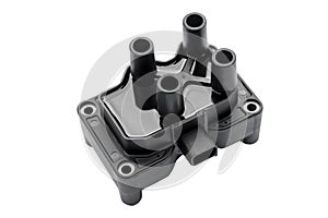 Car ignition coil on white background