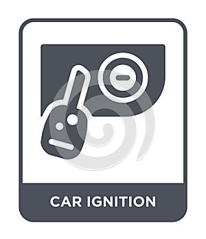 car ignition icon in trendy design style. car ignition icon isolated on white background. car ignition vector icon simple and