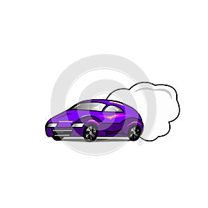 Car - illustration, vector, isolate, Sticker