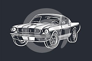 Car illustrator. Street racing