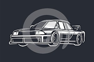 Car illustrator. Street racing