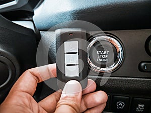 Car Immobilizer Remote Near Start Stop Engine Button