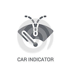 car indicator icon. Trendy car indicator logo concept on white b
