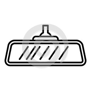 Car indoor mirror icon, outline style