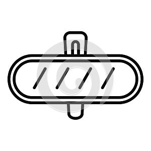 Car indoor mirror icon outline vector. View salon