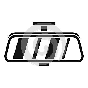 Car indoor mirror icon, simple style