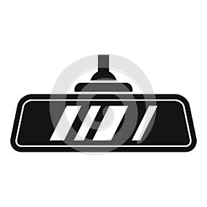 Car indoor mirror icon, simple style