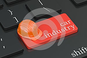 Car Industry concept on keyboard button