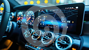 In-car infotainment system with touch screen