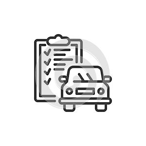 Car Inspection line icon